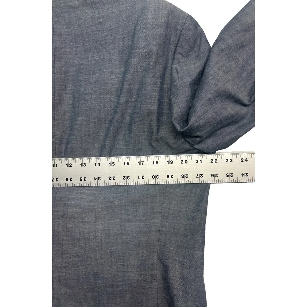 Bonobos 42L Blue Chambray Unstructured Cotton Blazer Jacket Sport Coat Standard